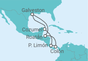 Itinerário do Cruzeiro México, Costa Rica, Panamá, Honduras - Carnival Cruise Line