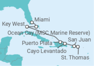 Itinerário do Cruzeiro Ilhas Virgens Americanas, EUA - Explora Journeys