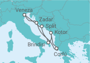 Itinerário do Cruzeiro Itália, Grécia, Montenegro TI - MSC Cruzeiros