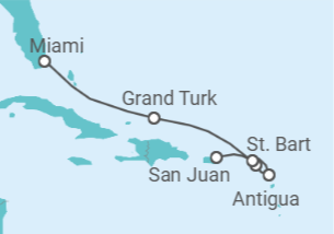 Itinerário do Cruzeiro Bahamas, Guadalupe, Antígua E Barbuda - Explora Journeys