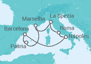 Itinerário do Cruzeiro Itália, Espanha, França - Royal Caribbean