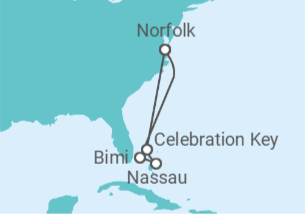 Itinerário do Cruzeiro Bahamas - Carnival Cruise Line