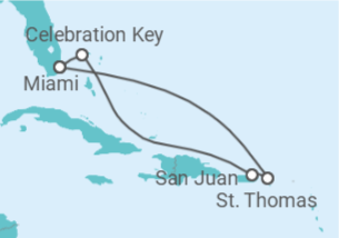 Itinerário do Cruzeiro Porto Rico, Ilhas Virgens Americanas - Carnival Cruise Line