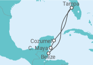 Itinerário do Cruzeiro México, Belize - Royal Caribbean