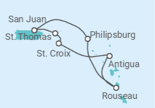 Itinerário do Cruzeiro Ilhas Virgens Americanas, Antígua E Barbuda, Sint Maarten - Royal Caribbean