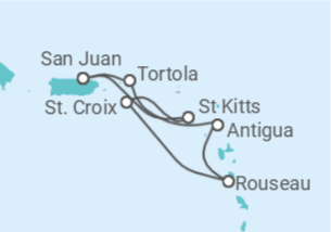 Itinerário do Cruzeiro Ilhas Virgens Britânicas, Antígua E Barbuda - Royal Caribbean