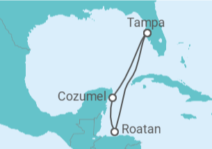 Itinerário do Cruzeiro Honduras, México - Carnival Cruise Line