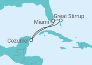 Itinerário do Cruzeiro México - NCL Norwegian Cruise Line