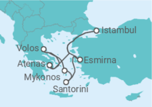 Itinerário do Cruzeiro Turquia, Grécia - Costa Cruzeiros