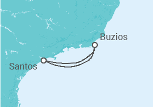 Itinerário do Cruzeiro Brasil - MSC Cruzeiros
