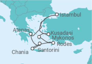 Itinerário do Cruzeiro Turquia, Grécia - Virgin Voyages