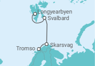 Itinerário do Cruzeiro Noruega - Silversea