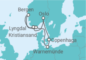 Itinerário do Cruzeiro Alemanha, Noruega - MSC Cruzeiros
