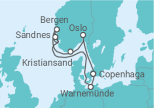 Itinerário do Cruzeiro Alemanha, Noruega - MSC Cruzeiros