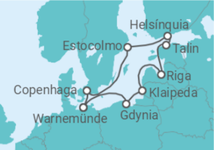 Itinerário do Cruzeiro Polónia, Lituânia, Letónia, Estónia, Finlândia, Suécia, Dinamarca - MSC Cruzeiros