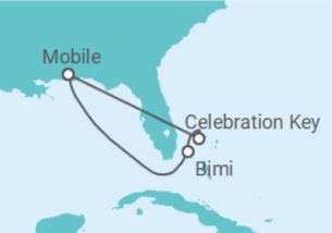 Itinerário do Cruzeiro Mobile, Alabama - Carnival Valor - Carnival Cruise Line