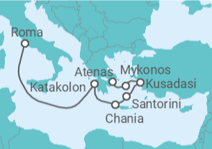 Itinerário do Cruzeiro Grécia, Turquia - Royal Caribbean