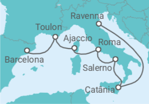 Itinerário do Cruzeiro França, Itália - Royal Caribbean