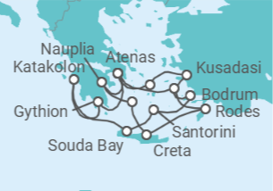 Itinerário do Cruzeiro Grécia, Turquia - Silversea