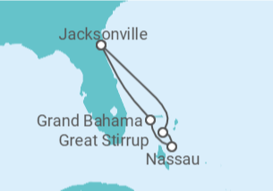 Itinerário do Cruzeiro Bahamas - NCL Norwegian Cruise Line
