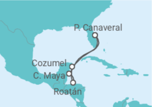 Itinerário do Cruzeiro Honduras, México - Royal Caribbean