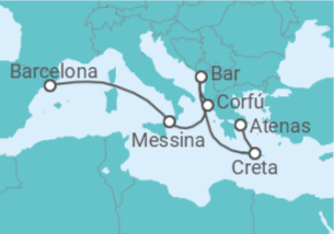 Itinerário do Cruzeiro Grécia, Itália - Princess Cruises