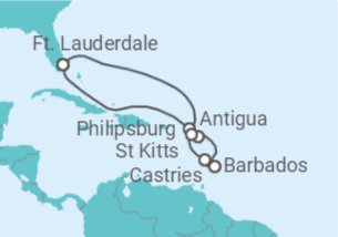 Itinerário do Cruzeiro Sint Maarten, Santa Lúcia, Barbados, Antígua E Barbuda, Ilhas Virgens Americanas - Celebrity Cruises
