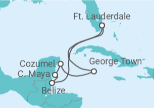 Itinerário do Cruzeiro Belize, México, Ilhas Caimão - Celebrity Cruises