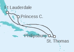 Itinerário do Cruzeiro Ilhas Virgens Americanas, Sint Maarten - Princess Cruises