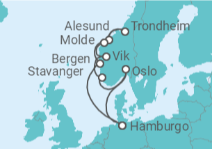 Itinerário do Cruzeiro Noruega - com voo - MSC Cruzeiros