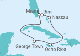 Itinerário do Cruzeiro Ilhas Caimão, Jamaica, Bahamas - Virgin Voyages
