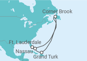 Itinerário do Cruzeiro Bahamas - Princess Cruises