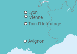 Itinerário do Cruzeiro França - CroisiEurope