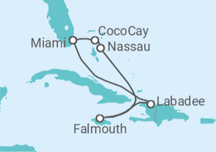 Itinerário do Cruzeiro Bahamas, Jamaica - Royal Caribbean