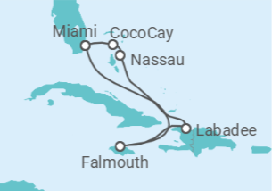 Itinerário do Cruzeiro Bahamas, Jamaica - Royal Caribbean