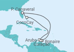 Itinerário do Cruzeiro Aruba, Bonaire, Santo Eustáquio e Saba, Curaçao - Royal Caribbean