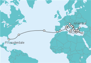Itinerário do Cruzeiro Volta ao mundo - Princess Cruises