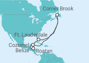 Itinerário do Cruzeiro Belize, Honduras, México - Princess Cruises