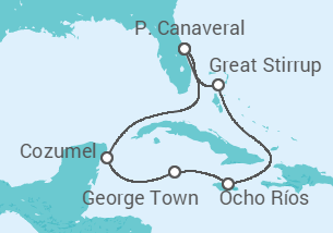 Itinerário do Cruzeiro Jamaica, Ilhas Caimão, México - NCL Norwegian Cruise Line