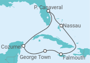 Itinerário do Cruzeiro México, Ilhas Caimão, Jamaica, Bahamas - NCL Norwegian Cruise Line