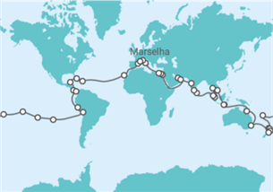 Itinerário do Cruzeiro Volta ao mundo - MSC Cruzeiros