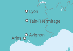 Itinerário do Cruzeiro França - CroisiEurope