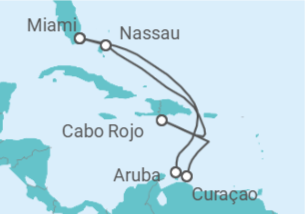 Itinerário do Cruzeiro Aruba, Curaçao, Bahamas - Royal Caribbean