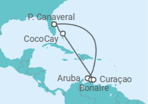 Itinerário do Cruzeiro Aruba, Curaçao, Bonaire, Santo Eustáquio e Saba - Royal Caribbean