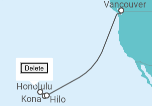 Itinerário do Cruzeiro Havai - Celebrity Cruises