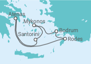 Itinerário do Cruzeiro Resplandor de las Islas Griegas - Virgin Voyages