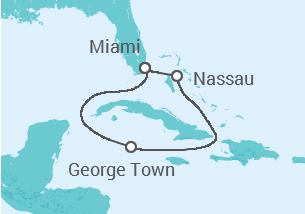 Itinerário do Cruzeiro Bahamas, Ilhas Caimão - Royal Caribbean