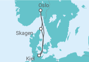 Itinerário do Cruzeiro Noruega - AIDA