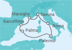 Itinerário do Cruzeiro Letónia, Estónia, Finlândia, Suécia, Alemanha, Noruega - AIDA