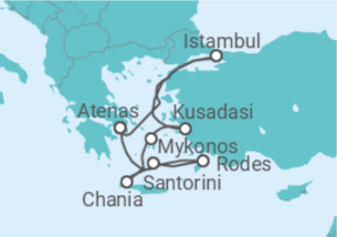Itinerário do Cruzeiro Turquia, Grécia - Virgin Voyages